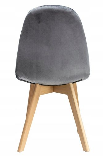 KRZESŁO skandynawskie TAPICEROWANE pikowane do salonu COLIN szare na Arena.pl