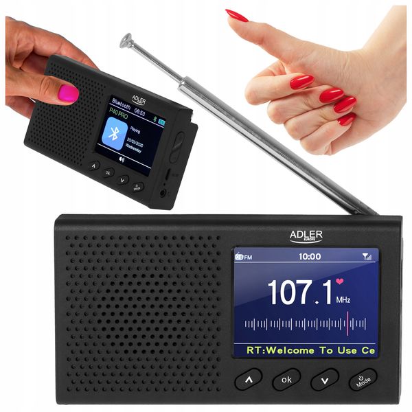RADIO PRZENOŚNE LCD BLUETOOTH ZEGAR zdjęcie 12