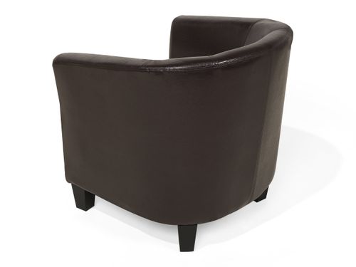 Fotel ekoskóra brązowy BORWICK na Arena.pl