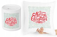 Na Święta Zestaw Poduszka + Skarbonka Prezent Z Nadrukiem Ze Zdjęciem