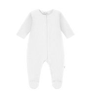 Pajac bawełniany biały w kropeczki 62