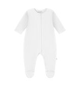 Pajac bawełniany biały w kropeczki 62