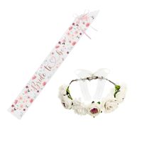 Akcesoria na wieczór panieński Bride to Be wianek szarfa w kwiaty