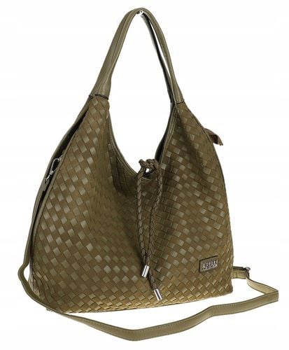 Torebka damska worek na ramię A4 elegancka pleciona pojemna CC6592 Zielona na Arena.pl