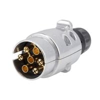 Wtyczka do gniazda przyczepy 7 PIN, aluminiowa, luz