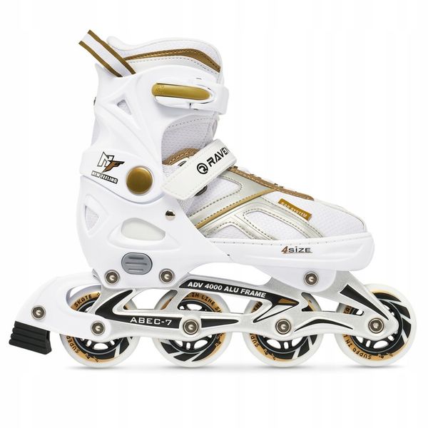Rolki Regulowane RAVEN Pulse White/Gold 37-40 zdjęcie 9