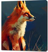 Obraz 90x100cm Spojrzenie Lisicy