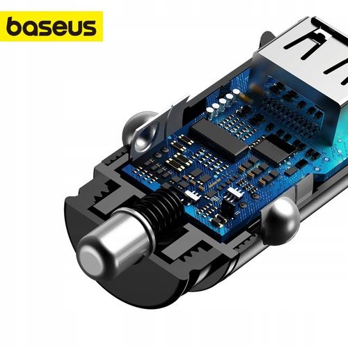 BASEUS MOCNA SZYBKA ŁADOWARKA SAMOCHODOWA USB USB-C TYP-C PD 30W QC 3.0 5A na Arena.pl
