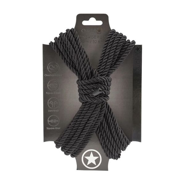 Polyester Bondage Rope - 10 M - Black zdjęcie 1