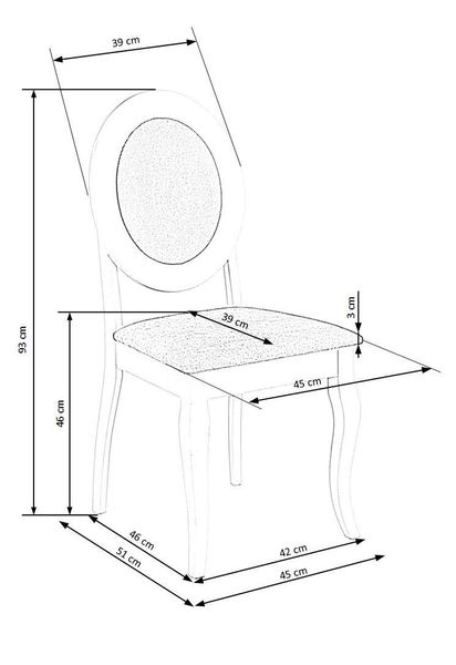 Krzesło Baron białe/ szare zdjęcie 3