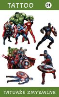 Tatuaże zmywalne Avengers