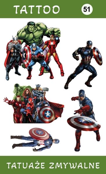 Tatuaże zmywalne Avengers zdjęcie 1