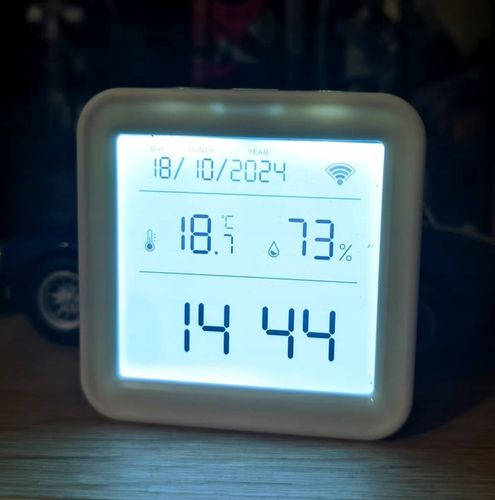 Termometr Czujnik Temperatury Wilgotności i Zegar TUYA SMART LIFE WIFI LCD na Arena.pl