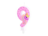 Świeczka urodzinowa z cyfrą "9", Jednorożec