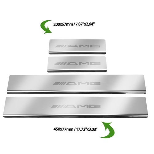 Listwa progowa MERCEDES E W213 AMG Stal nierdzewna 304 połysk 4szt na Arena.pl