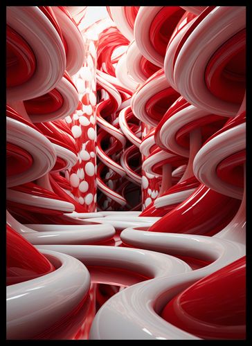 Plakat 39,5x55cm Czerwone Wiry na Arena.pl
