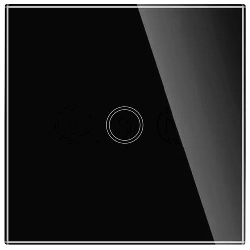 WŁĄCZNIK ŚWIATŁA SZKLANY DOTYKOWY POJEDYNCZY CZARNY WIFI TUYA LED SZKŁO na Arena.pl