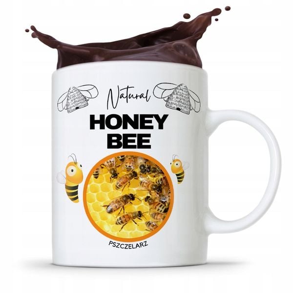 Kubek Prezent Dla Pszczelarza Honey Bee Prezent Z Nadrukiem Ze Zdjęciem zdjęcie 1