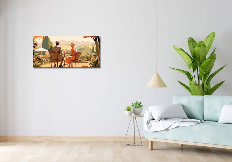 Obraz 90x40cm Retro Randka zdjęcie 2