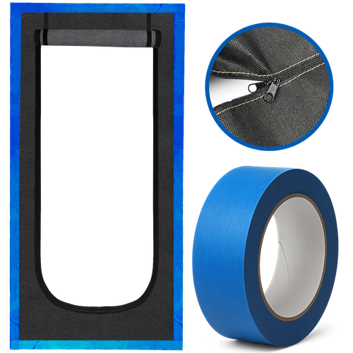 DRZWI REMONTOWE BUDOWLANE KURTYNA PRZECIWPYŁOWA Z ZAMKIEM U TAŚMA NIEBIESKA na Arena.pl