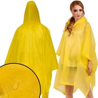 ŻÓŁTE WODOODPORNE PONCHO PRZECIWDESZCZOWE UNISEX ROWER NA MOTOCYKL W PODRÓŻ