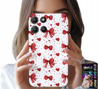 ETUI DO MOTOROLA MOTO G15 - CZERWONE WSTĄŻKI WSTĄŻKA MODNE WZORY