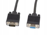2 x Kabel 5m przedłużacz D-Sub VGA SVGA ferryt 500cm