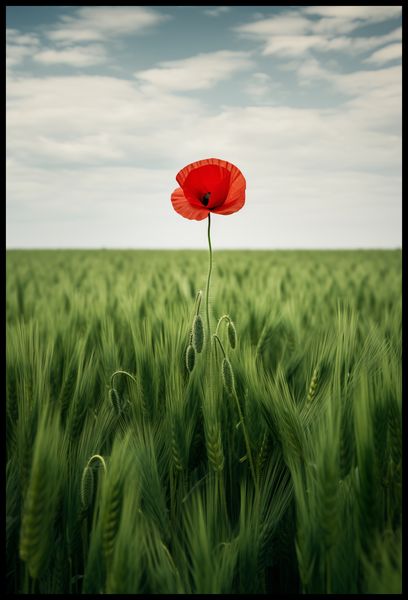 Plakat 68x101cm Samotny Mak na Polu zdjęcie 2