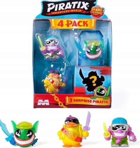 PIRATIX seria 2 SHARK TREASURE ZESTAW 4 FIGUREK MagicBox EFEKT KRYSZTAŁU na Arena.pl