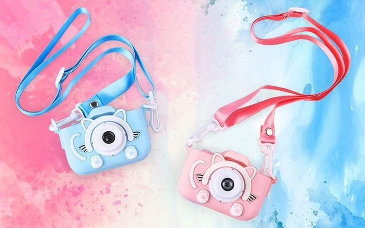 Aparat Cyfrowy Dla Dzieci Kamera Gry + Smycz Etui zdjęcie 3