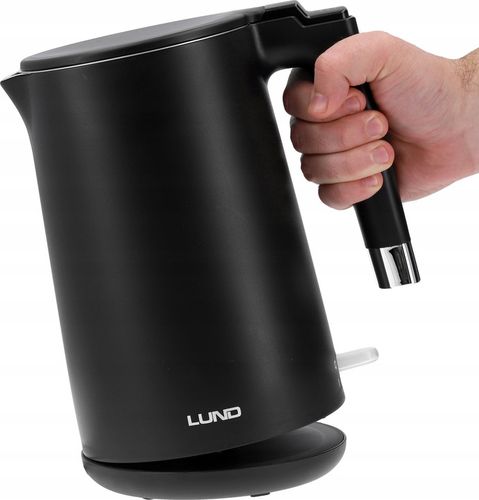 CZAJNIK ELEKTRYCZNY LUND 2200W 1,5L CZARNY PODWÓJNE ŚCIANKI na Arena.pl
