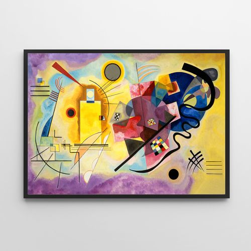 Plakat Kandinsky żółty czerwony niebieski 21x29,7 cm A4 na Arena.pl