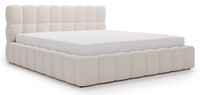 Łóżko tapicerowane Aura 140x200 śmietankowe