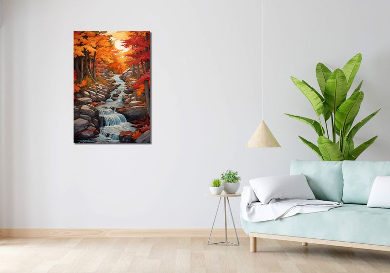 Obraz 60x90cm Jesienne Wodospady zdjęcie 2