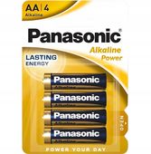 AA Baterie Alkaliczne PANASONIC LR6 Paluszki Grube 4 x Bateria R6 Blister