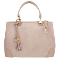 VERA PELLE torebka damska skórzana klasyczna z paskiem V541 j.różowa