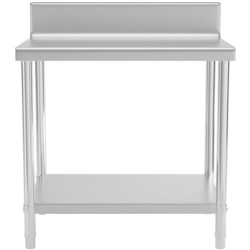 Stół blat roboczy stalowy nierdzewny przyścienny z rantem i półką 90x60cm na Arena.pl