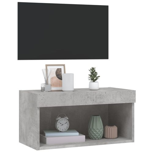 Szafka pod TV, z oświetleniem LED, szarość betonu, 60x30x30 cm na Arena.pl
