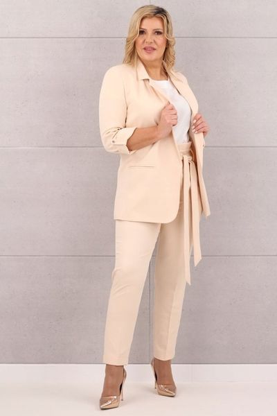 ELEGANCKI KOMPLET DAMSKI MARYNARKA I SPODNIE WIĄZANE POLSKI PRODUCENT zdjęcie 6