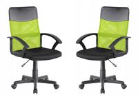 Krzesło Dziecięce JOHNNY Zielono Czarne Siatka Niskie Obrotowe