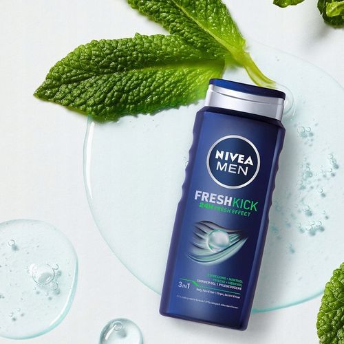 NIVEA MEN 3w1 Żel pod prysznic męski zestaw - Płyn do mycia 500ml x5 na Arena.pl