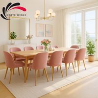 Krzesło Tapicerowane Premium KL-2 Pudrowy Róż Piano 20