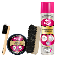 ZESTAW DO PIELĘGNACJI BUTÓW CZARNYCH  ZE SKÓRY LICOWEJ EMU