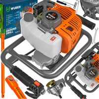 WIERTNICA SPALINOWA ŚWIDER DO ZIEMI GLEBY OTWORÓW 6,7KM + PRZEDŁUŻKA 50CM