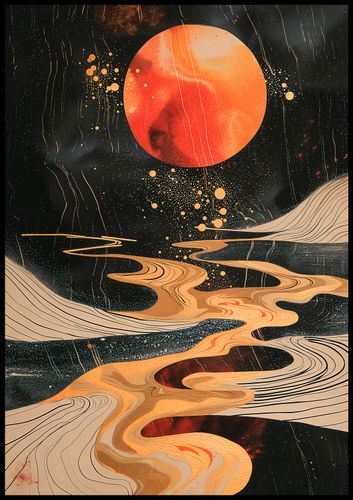 Plakat 70x100cm Planetarny Taniec na Arena.pl