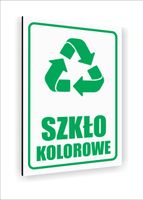 Tabliczka PIONOWA znak informacyjny nadruk UV DIBOND 30x20 SZKŁO KOLOROWE