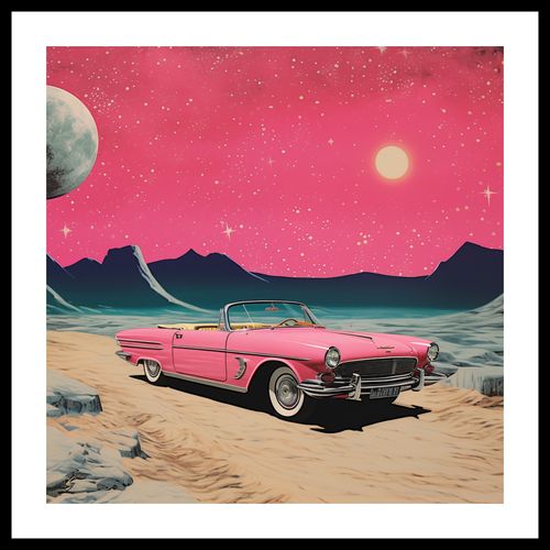 Plakat 60x60cm Kabriolet W Kosmosie na Arena.pl