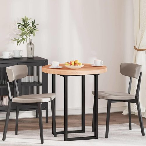 Blat stołu Inny Jasnobrązowy Ø 70 x 4 cm Solidne drewno dębowe na Arena.pl