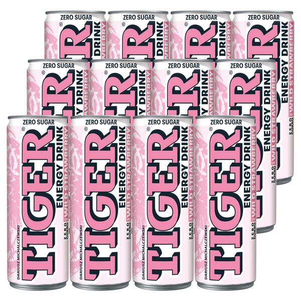 Tiger zero poziomka napój energetyzujący 250ml x 12 sztuk zdjęcie 1