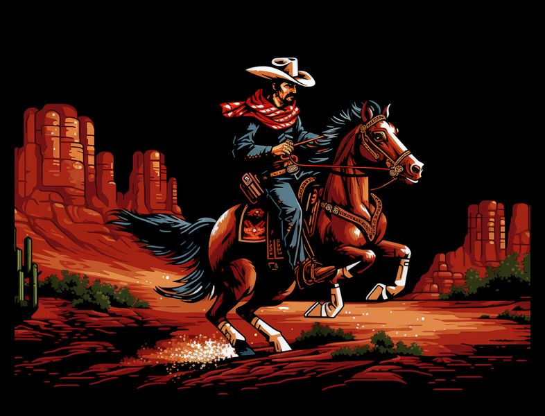 Plakat 40x30cm Galop przez Prerię zdjęcie 2